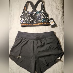 Women's UnderArmor Sports bra and Shorts XS Multicolor